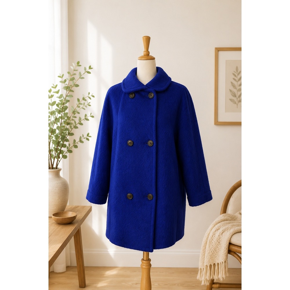 Vintage London Fog Pure Virgin Wool Coat Medium 8 80s 90s Classic Wool Jacket